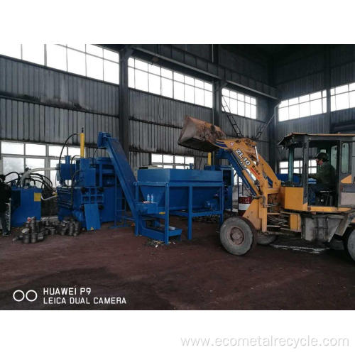 Horizontal Automatic Scrap Steel Chippings Briquetting Line